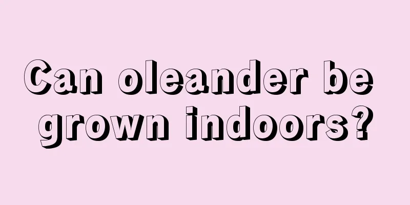 Can oleander be grown indoors?