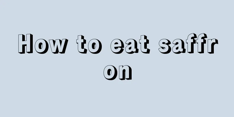 How to eat saffron