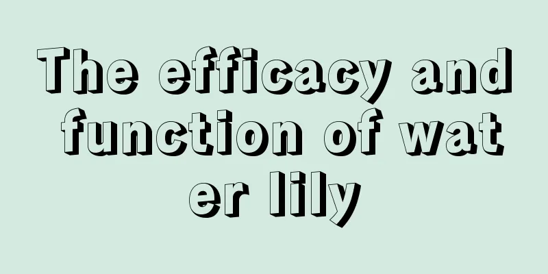 The efficacy and function of water lily