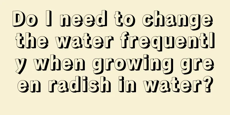 Do I need to change the water frequently when growing green radish in water?