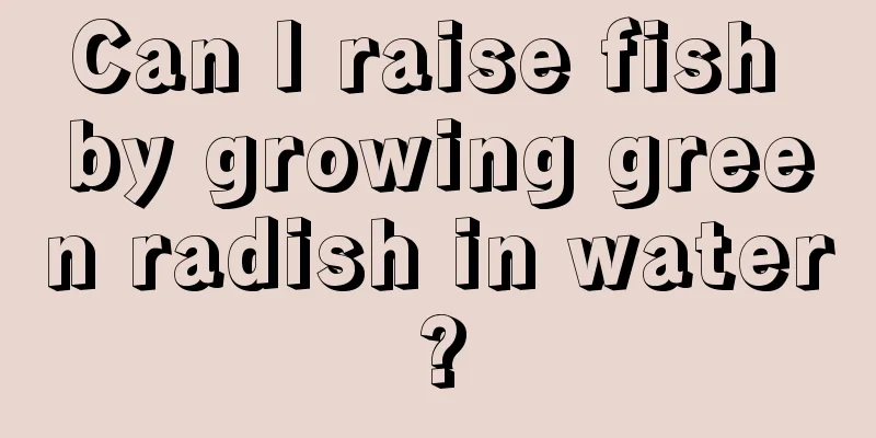 Can I raise fish by growing green radish in water?