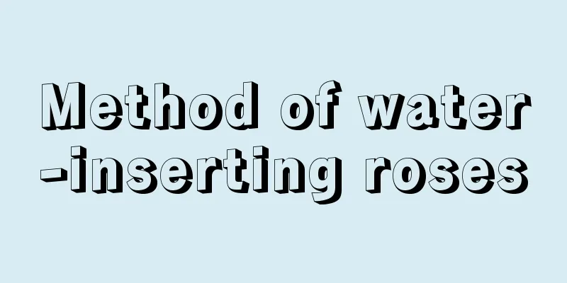 Method of water-inserting roses