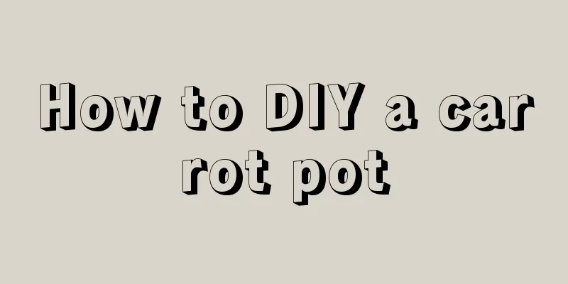 How to DIY a carrot pot