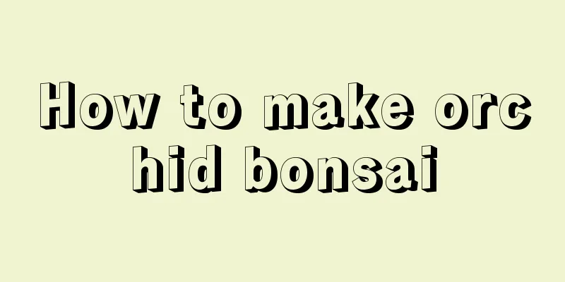 How to make orchid bonsai