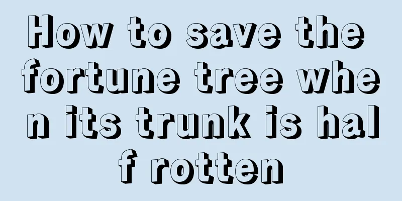 How to save the fortune tree when its trunk is half rotten