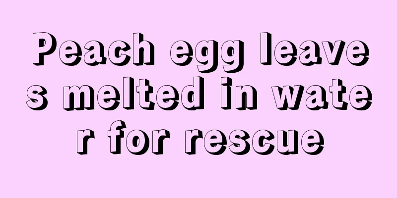 Peach egg leaves melted in water for rescue