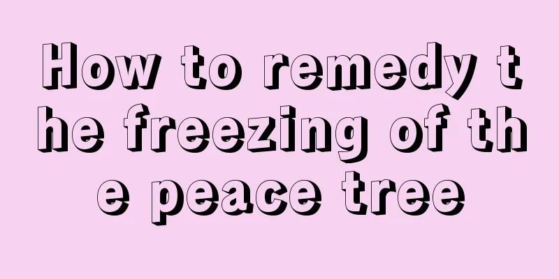 How to remedy the freezing of the peace tree