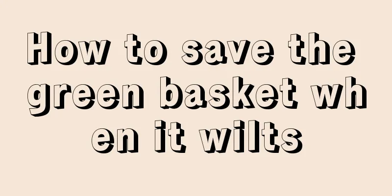 How to save the green basket when it wilts