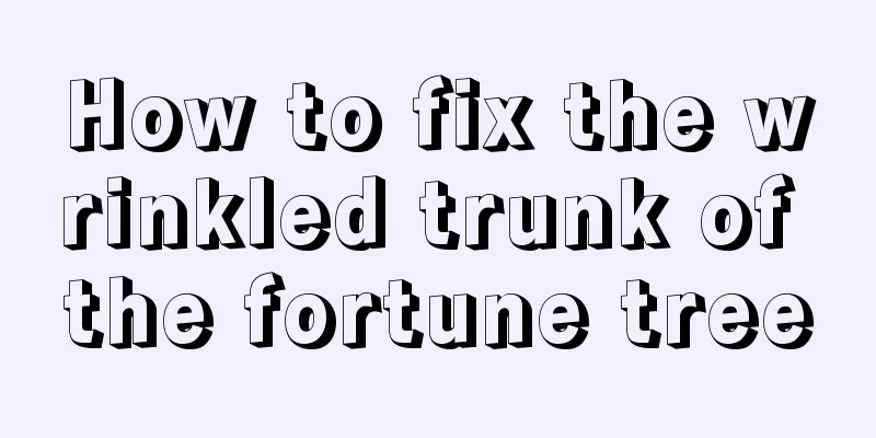 How to fix the wrinkled trunk of the fortune tree