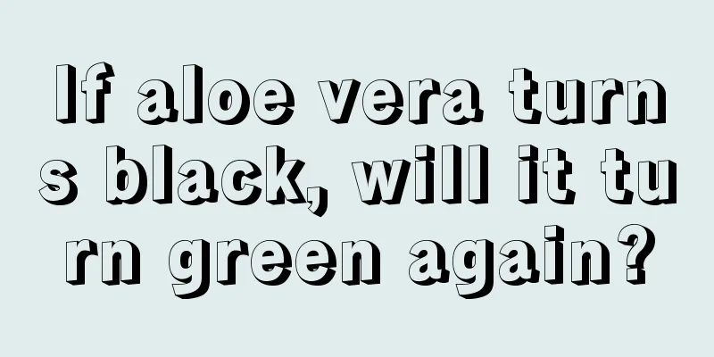 If aloe vera turns black, will it turn green again?