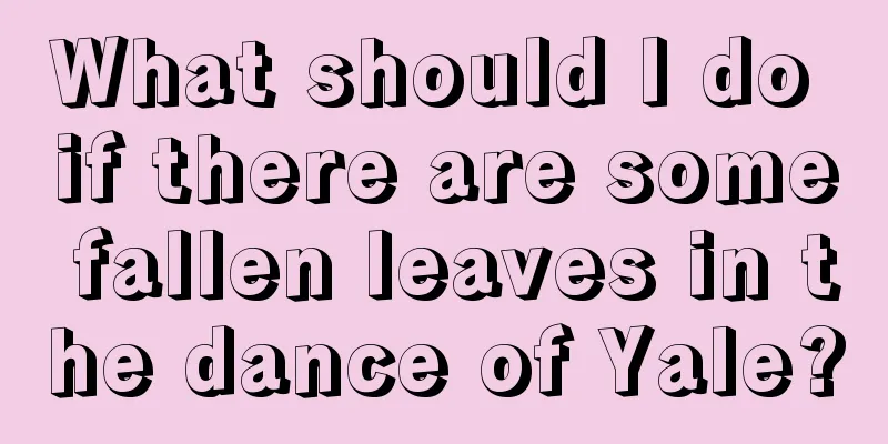 What should I do if there are some fallen leaves in the dance of Yale?