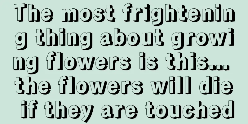 The most frightening thing about growing flowers is this... the flowers will die if they are touched