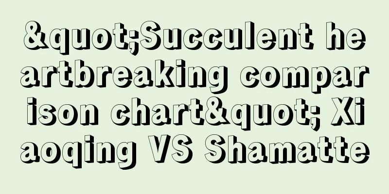 "Succulent heartbreaking comparison chart" Xiaoqing VS Shamatte