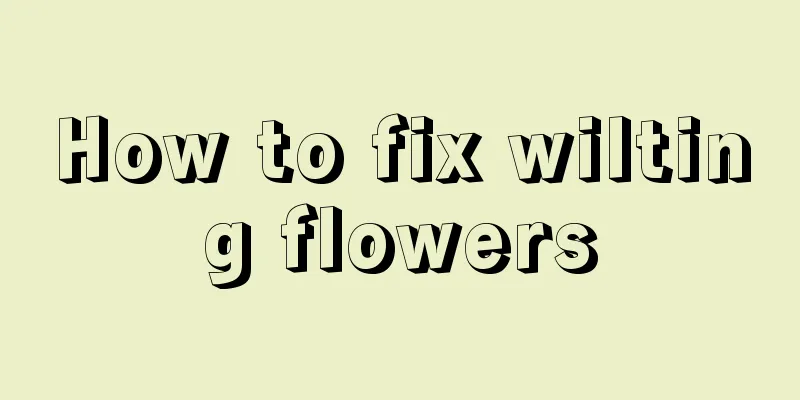 How to fix wilting flowers