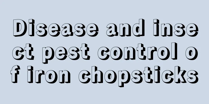 Disease and insect pest control of iron chopsticks