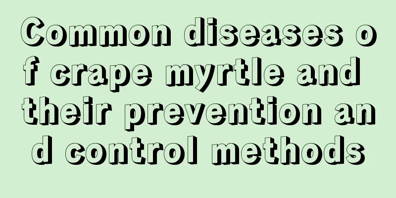 Common diseases of crape myrtle and their prevention and control methods