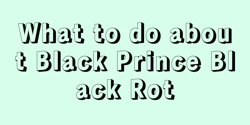 What to do about Black Prince Black Rot