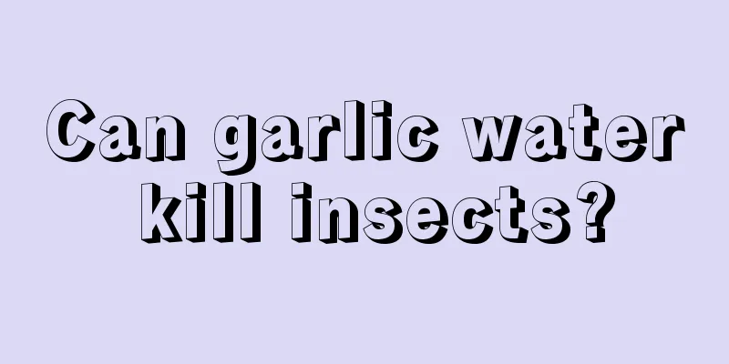 Can garlic water kill insects?