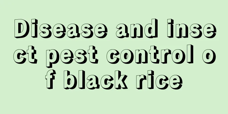 Disease and insect pest control of black rice