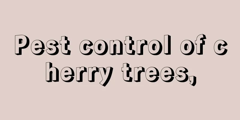 Pest control of cherry trees,