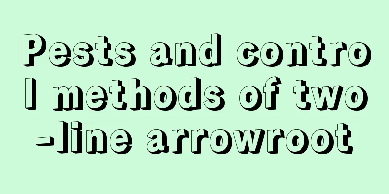 Pests and control methods of two-line arrowroot