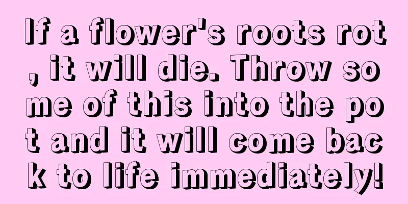 If a flower's roots rot, it will die. Throw some of this into the pot and it will come back to life immediately!