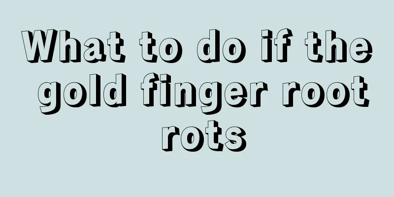 What to do if the gold finger root rots