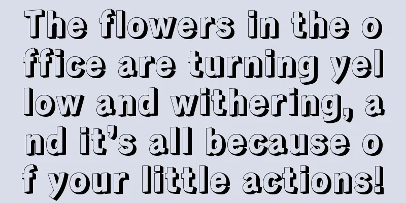 The flowers in the office are turning yellow and withering, and it’s all because of your little actions!